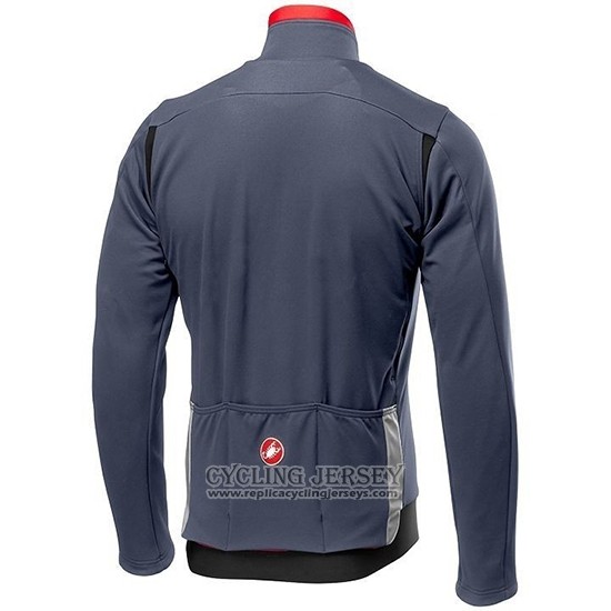 2019 Cycling Jersey Castelli De Gray Red Long Sleeve And Bib Tight